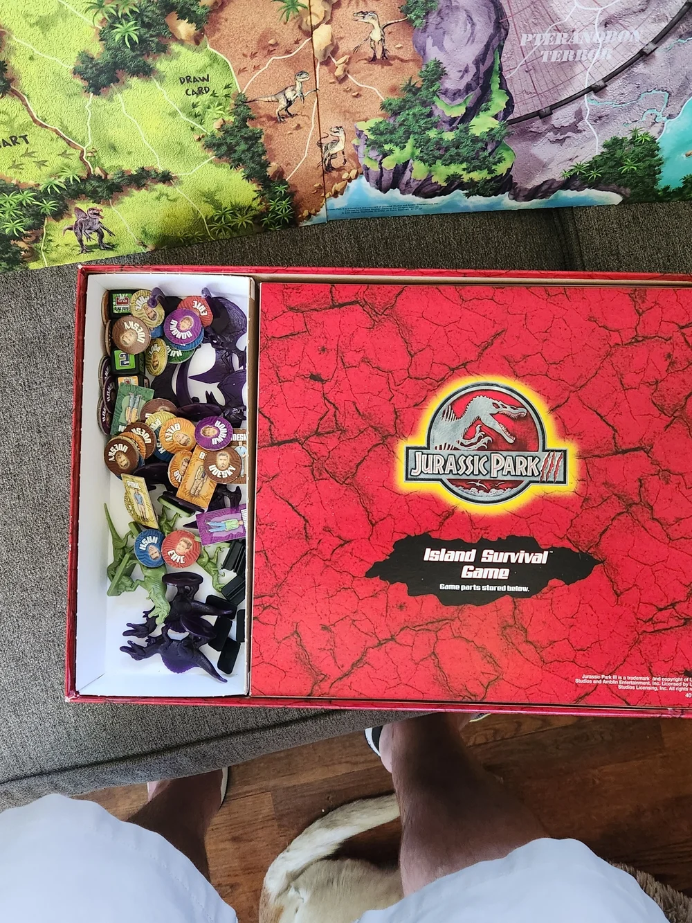 Jurassic Park 3 Board Game Missing 1 Dinosaur & 1 Playing Card Pictured ^